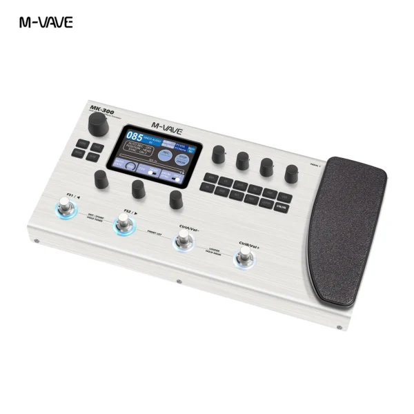 MK300 M-VAVE 멀티 이펙터 충전식 고화질 LCD 기타베이스 - Image 4