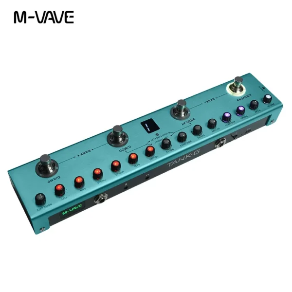 M-VAVE TANK-G Pro ワイヤレスギターハブ プリアンプIR Bluetooth MIDI 充電20時間 - 画像 (2)