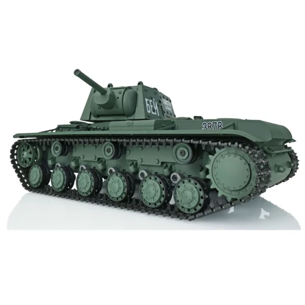 2.4G Heng Long 1/16 스케일 RC 탱크 7.0 플라스틱 버전 소련 KV 1 RTR 모델 3878 차량 모델 TH17461 - 이미지 2