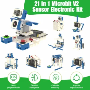 어린이 코딩 STEM 교육 지원 MakeCode Python 프로그래밍 로봇 전자 DIY 프로젝트를 위한 Microbit Microbit V2 센서 모듈 키트