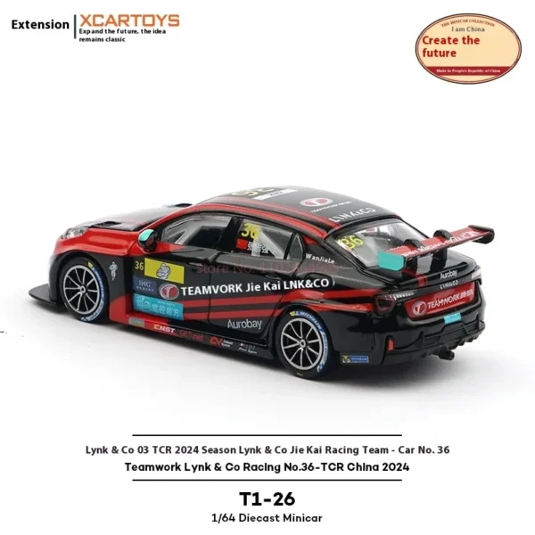 Xcartoys 1:64 스케일 Teamwork Lynk & Co No.36 Tcr 다이캐스트 레이싱 카 모델 미니어처 수집용 차량 (2024년 중국 레이스용) - 이미지 5