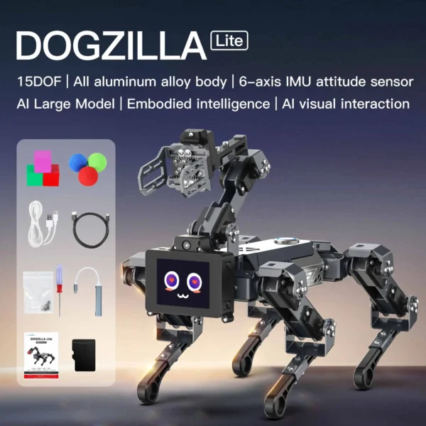 DOGZILLA Lite 로봇 개 AI 비전 Raspberry Pi 교육 장난감