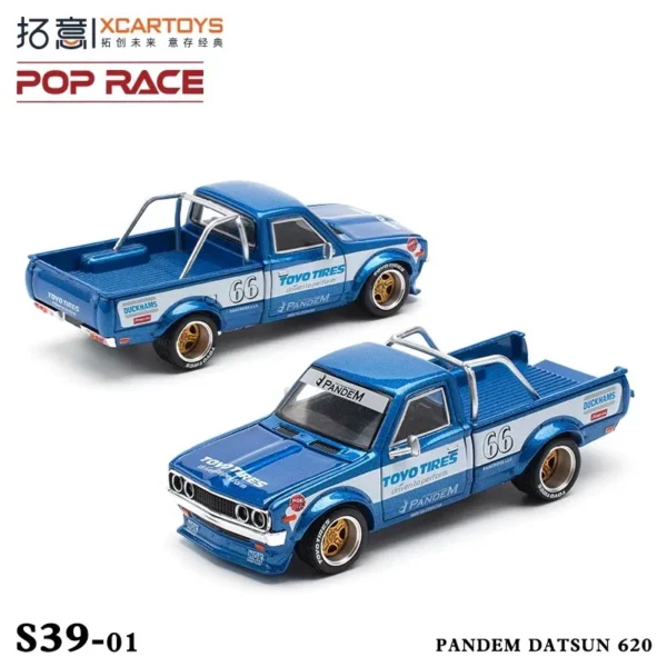 NewStock Xcartoys Poprace 1:64 다이캐스트 미니카 PANDEM DATSUN 62O 합금 모델 장난감 레이싱카 소년 크리스마스 선물 - 이미지 5