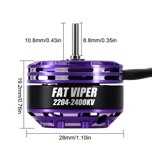 INJORA Fat Viper 2204 1/18 RC 크롤러 TRX4M용 브러시리스 아웃러너 모터 및 변속기 - 이미지 3
