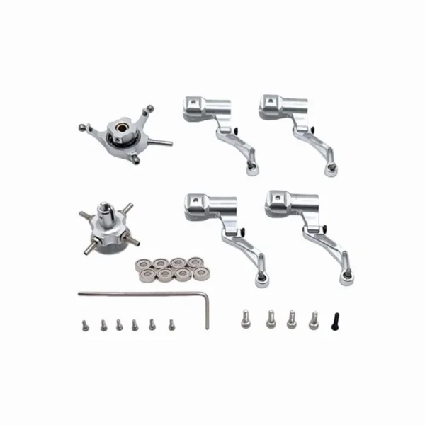 WLtoys K124/K170 RC 헬리콥터용 금속 업그레이드 스와시플레이트 로터 헤드 및 블레이드 클램프 액세서리 키트 - 이미지 6