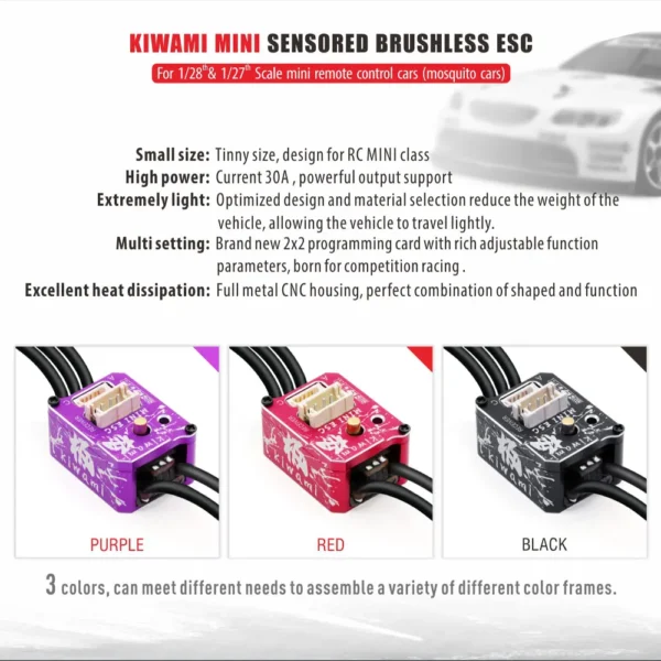 극 RC KIWAMI 30A ESC 미니 1525 모터 1/28 Kyosho Minits - 이미지 5