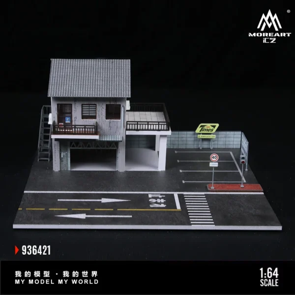 1/64 일본 자동차 수리 공장 디오라마 주차장 모형 장난감 선물 - 이미지 2