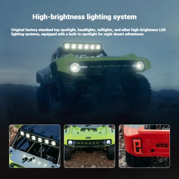 FMS RC 자동차 1/7 대형 4WD 무브러시 고속 드리프트 원격 제어 시뮬레이션 레이싱 카 짧은 트럭 SUV 남성 RC 자동차 선물 - 이미지 5