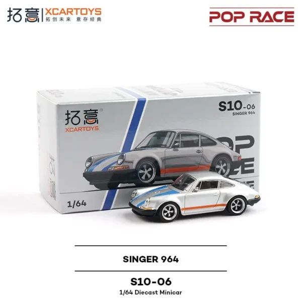 POP RACE 1:64 포르쉐 SINGER 964 슈퍼카 컬렉션 합금 다이캐스트 자동차 모델 차량 수집품