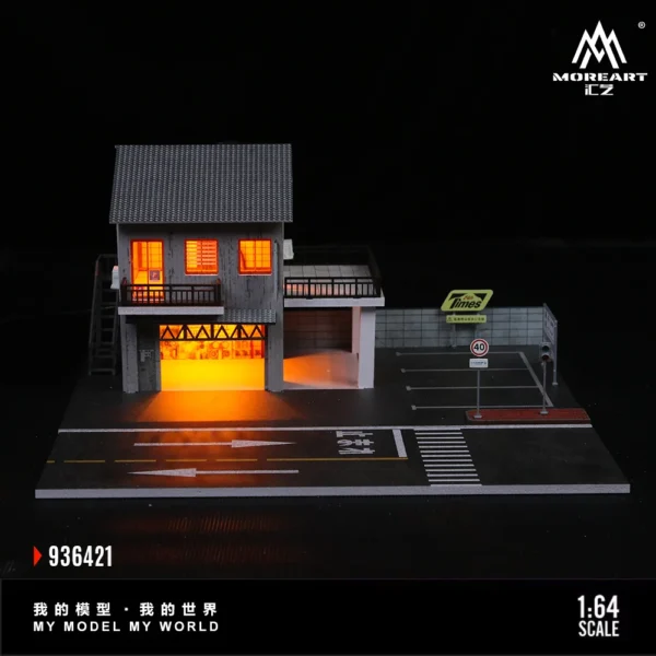 1/64 일본 자동차 수리 공장 디오라마 주차장 모형 장난감 선물 - 이미지 4