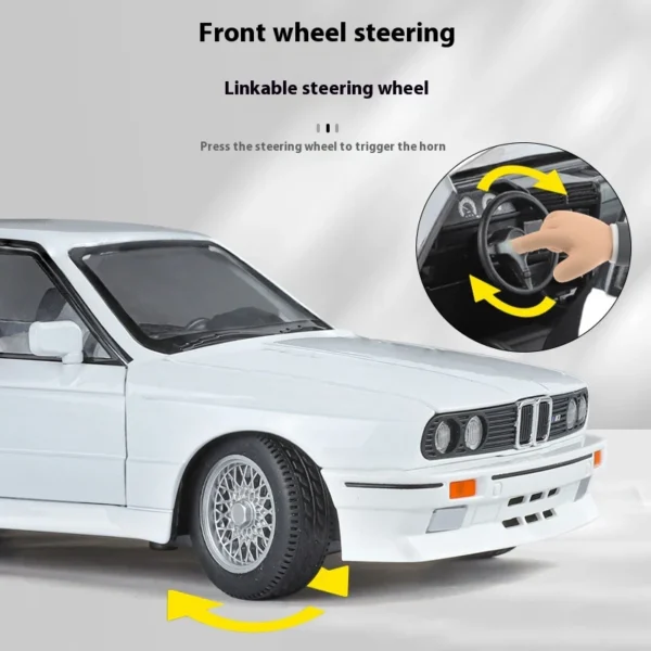 1/24 BMW M3 E30 합금 미니카 다이캐스트 선물 컬렉션 구차 - 이미지 4