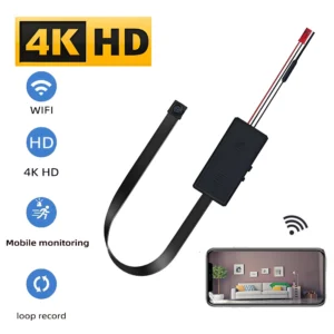 120도 32GB 카드 추가 4K HD 미니 WiFi 카메라 원격 보기 지원 모션 감지 루프 녹화 홈 DIY 무선 카메라