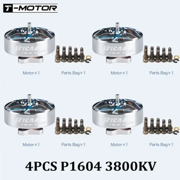 FPV 드론용 P1604 브러시리스 모터 4개 (KV2850/KV3800) 3.5인치 경량 - 이미지 8