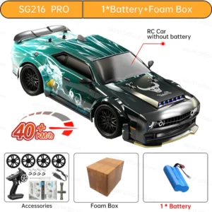 SG216PRO 드리프트 카 1/16 브러시리스 LED 70km/h 고속 4WD 라디콘 자동차 선물