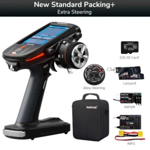 [RC8X 스티어링] Radiolink 신제품 RC8X 2.4G 8채널 무선 송신기 4.3인치 풀컬러 LCD 터치스크린 200개 모델 RC카 보관 가능