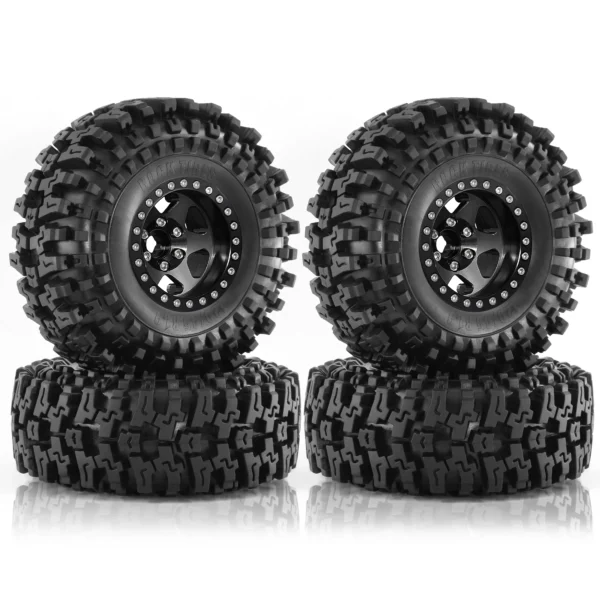 RS RC 120mm 메탈 1.9인치 비드락 휠 림 고무 타이어 세트 (1/10 RC 크롤러 카 Traxxas TRX4 RC4WD D90 Axial SCX10 II III MST용) - 이미지 7