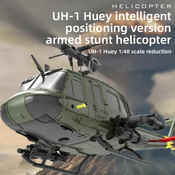 C032 UH-1 휴이 6축 3D 헬기 라디콘 스턴트 기계 - 이미지 2