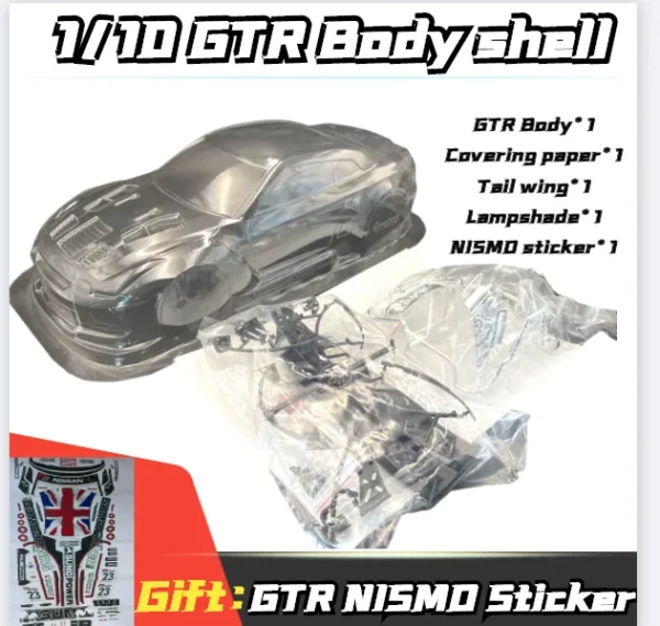 1/10 GTR R35 PVC 투명하고 깨끗한 무도장 RC 바디 셸 195mm 폭 드리프트 램프 셰이드 테일 HSP HPI Traxxas Tamiya D5s MST용 - 이미지 6