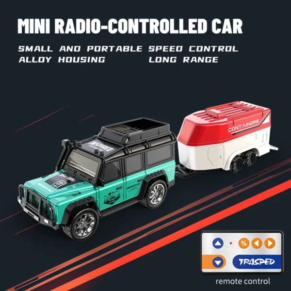 6601 녹색 RC 자동차 MINI 합금 1/64 라디콘 자동차 어린이 선물 전자 장난감 - 이미지 6