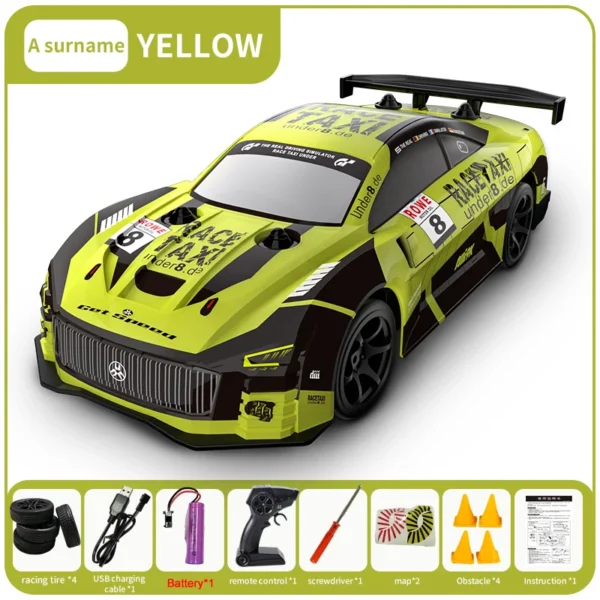 드리프트 RC 자동차 GTR 1/18 4WD 라디콘 자동차 어린이 선물 - 이미지 8