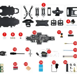 [PI4B WAVEGO KIT] Waveshare WAVEGO、12自由度バイオニック犬型ロボット、ESP32およびPI4B向けオープンソース、顔認識、カラートラッキング