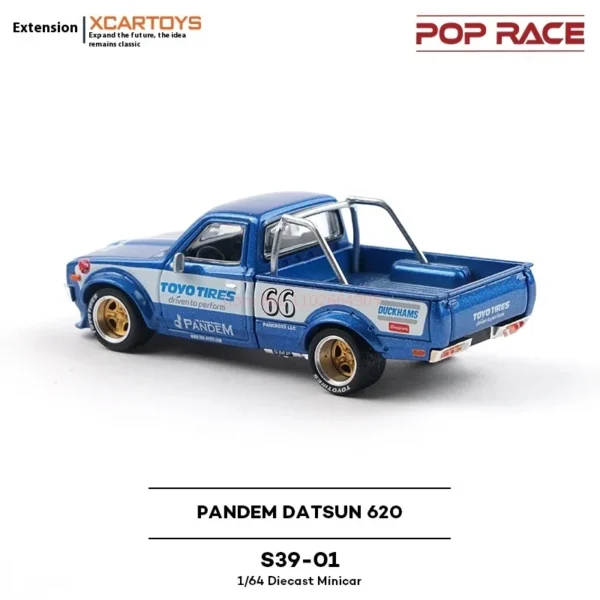 Xcartoys Poprace Alloy 1/64 닛산 대츠언 팬덤 대츠언 620 오프로드 픽업 트럭 모델 장난감 선물 - 이미지 3