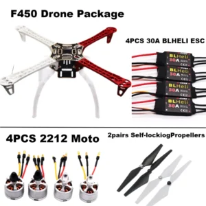 [F450 드론 패키지] APM PIXHAWK 4축 RC 멀티콥터 쿼드콥터 헬리 멀티 로터 랜딩 기어용 450 프레임이 포함된 Happy F450 드론 키트