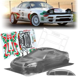 1/10 셀리카 GT4 랠리 히든 헤드램프 드리프트 RC PC 바디 셸 190mm 너비 RC hsp hpi trax Tamiya용 투명 드리프트 바디