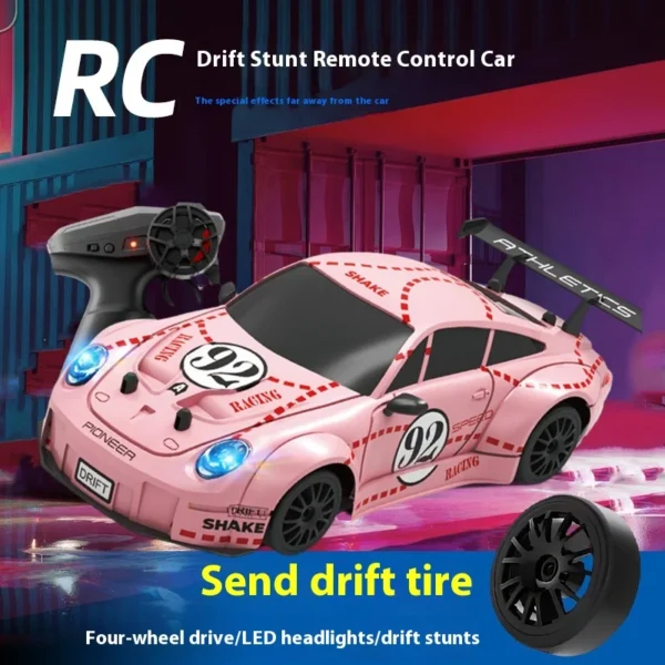 1/24 2.4g 4륜구동 원격 조종 차량 미니 고속 레이싱 Rc 자동차 고속 드리프트 스턴트 장난감 소년 어린이 크리스마스 선물 - 이미지 2