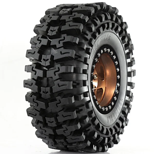 RS RC 120mm 메탈 1.9인치 비드락 휠 림 고무 타이어 세트 (1/10 RC 크롤러 카 Traxxas TRX4 RC4WD D90 Axial SCX10 II III MST용) - 이미지 4