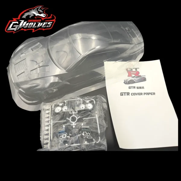 1/10 GTR R35 PVC 투명하고 깨끗한 무도장 RC 바디 셸 195mm 폭 드리프트 램프 셰이드 테일 HSP HPI Traxxas Tamiya D5s MST용 - 이미지 4