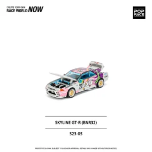 신상품 Xcartoys Poprace 1:64 미니카 SKYLINE GTR(BNR32) 일본 투어링카 챔피언십 합금 모델 다이캐스트 카