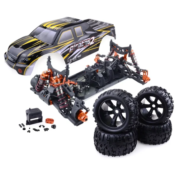 ZD 레이싱 9116 V2 9116 V3 1/8 4WD 브러시리스 전기 몬스터 트럭 금속 프레임 브러시리스 100km/h RTR RC 자동차 야외 장난감 - 이미지 3