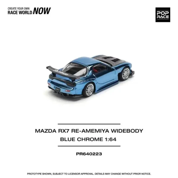 사전 판매 Xcartoys Poprace 1:64 다이캐스트 미니카 MAZDA RX7 RE AMEMIYA 와이드바디 모델 장난감 레이싱카 소년 크리스마스 선물 - 이미지 3