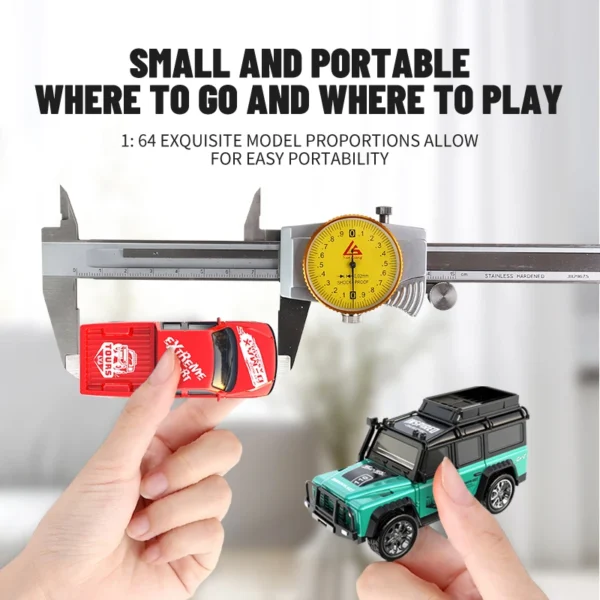 6601 녹색 RC 자동차 MINI 합금 1/64 라디콘 자동차 어린이 선물 전자 장난감