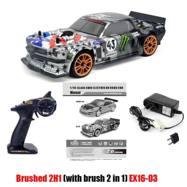 ZD 레이싱 EX 16 1/16 RC 자동차 40km/h 고속 브러시리스 모터 4WD 원격 제어 차량 RTR 모델 RC 투어링카 온로드용 - 이미지 7