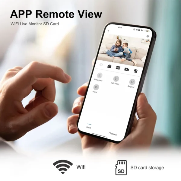 DIY HD 1080P WiFi 미니 카메라 휴대용 비디오 레코더 마이크로 캠코더 P2P 무선 웹캠 루프 녹화 지원 원격 보기 - 이미지 3