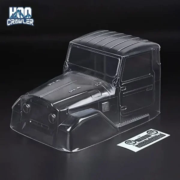 HooCrawler 1/10 1965 Toyota FJ40 트럭 캡 PC 투명 바디 (RC 크롤러 Axial SCX10 TRX4 YIKONG 4102 RGT 86100 Redcat GEN8용) - 이미지 2