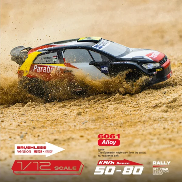 1/12 XTS P12 4WD 무브러시 원격 제어 자동차 드리프트 랠리 자동차 경주 2200mAh 3S 전기 오프로드 차량 모델 장난감 취미용 - 이미지 4