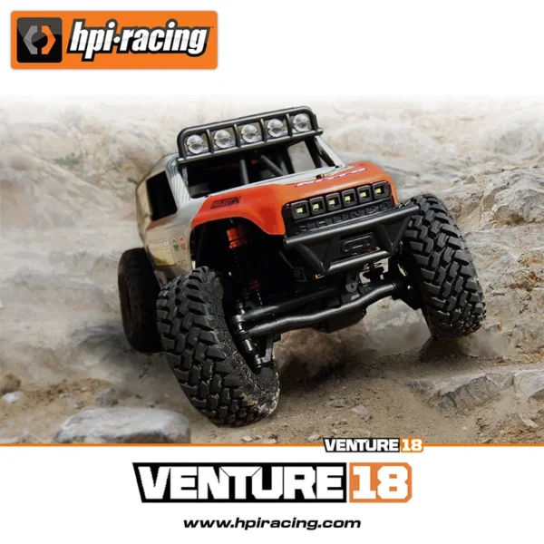 HPI 1/18 RC 등반 자동차 Venture18 브론코 라디콘 장난감 - 이미지 3