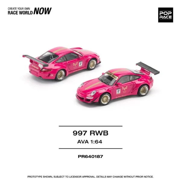 Xcartoys Poprace 1:64 다이캐스트 미니카 997 RWB 합금 다이캐스트 모델 자동차 경주용 자동차 소년 크리스마스 선물 사전 주문 - 이미지 2