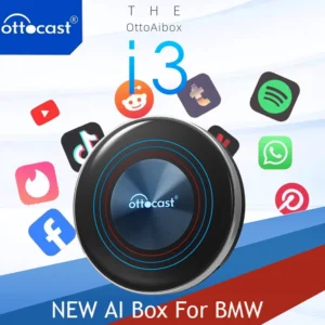 OTTOCAST i3 Carplay Ai Box ワイヤレス CarPlay アダプター android 13 QCM 6125 Play Store Netflix Youtube ビデオボックス BMW MG Hyundai 用