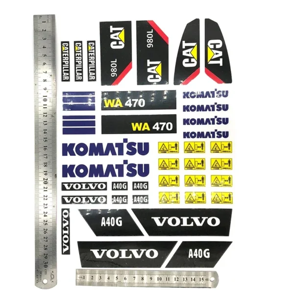 원격 제어 로더 스티커 980L WA470 유압 로더 A40G 원격 제어 관절 트럭 특수 장식 스티커
