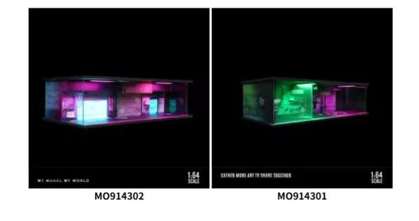1/64 자동차 차고 LED 디오라마 모델 주차장 DIY 선물 컬렉션 - 이미지 9