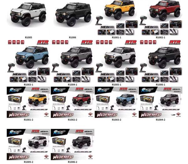 HB 1/10 R1001 R1005 업그레이드된 Bronc RC 4WD 2.4G 전기 캡스턴 3가지 구성 등반 오프로드 차량 모델 성인용 장난감 - 이미지 9