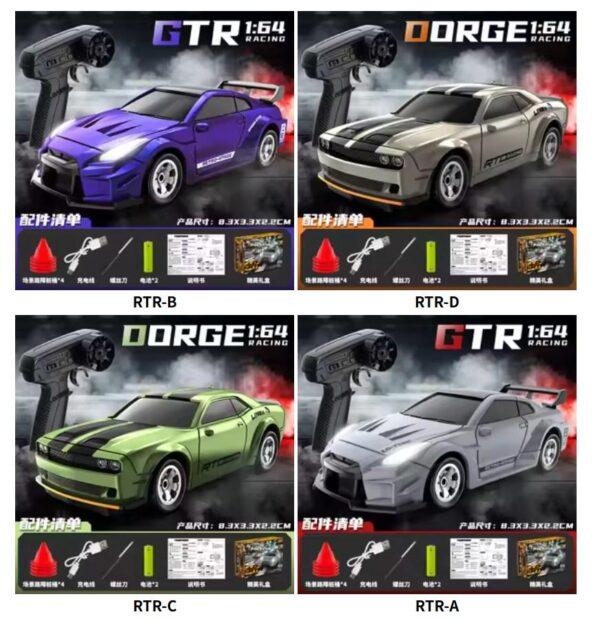 미니 RC 드리프트 자동차 1/64 풀 프로포 4WD 15km/h 고속 라디콘 자동차 소년 장난감 선물 - 이미지 9