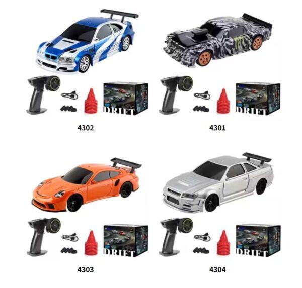 미니 RC 자동차 4WD 1/43 무선 제어 드리프트 레이싱 RTR 2.4G 고속 장난감 선물 - 이미지 7