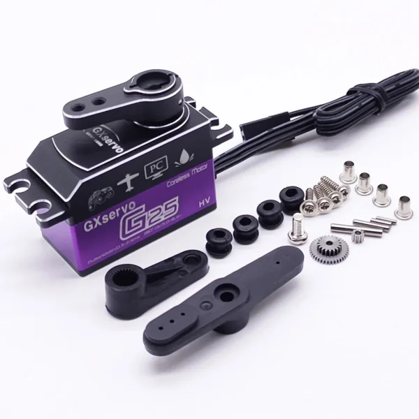 GXServo G25 25kg 7.4V 고속 전압 강철 기어 방수 코어리스 로우 프로파일 서보 RC 자동차 드리프트 아두이노 로봇 산업 - 이미지 8