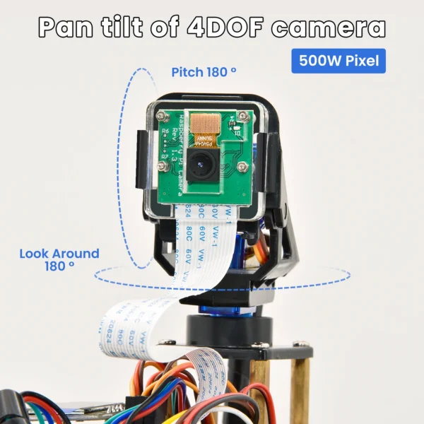 라즈베리파이 4B용 카메라가 장착된 Keyestudio 4WD 스마트 로봇 자동차 키트 Python 프로그래밍 DIY 로봇 프로젝트 키트 APP 적외선 제어 - 이미지 4