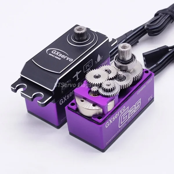 GXServo G25 25kg 7.4V 고속 전압 강철 기어 방수 코어리스 로우 프로파일 서보 RC 자동차 드리프트 아두이노 로봇 산업 - 이미지 3